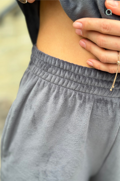 костюм з двостороннього велюру, графіт XS-S 5556-г фото